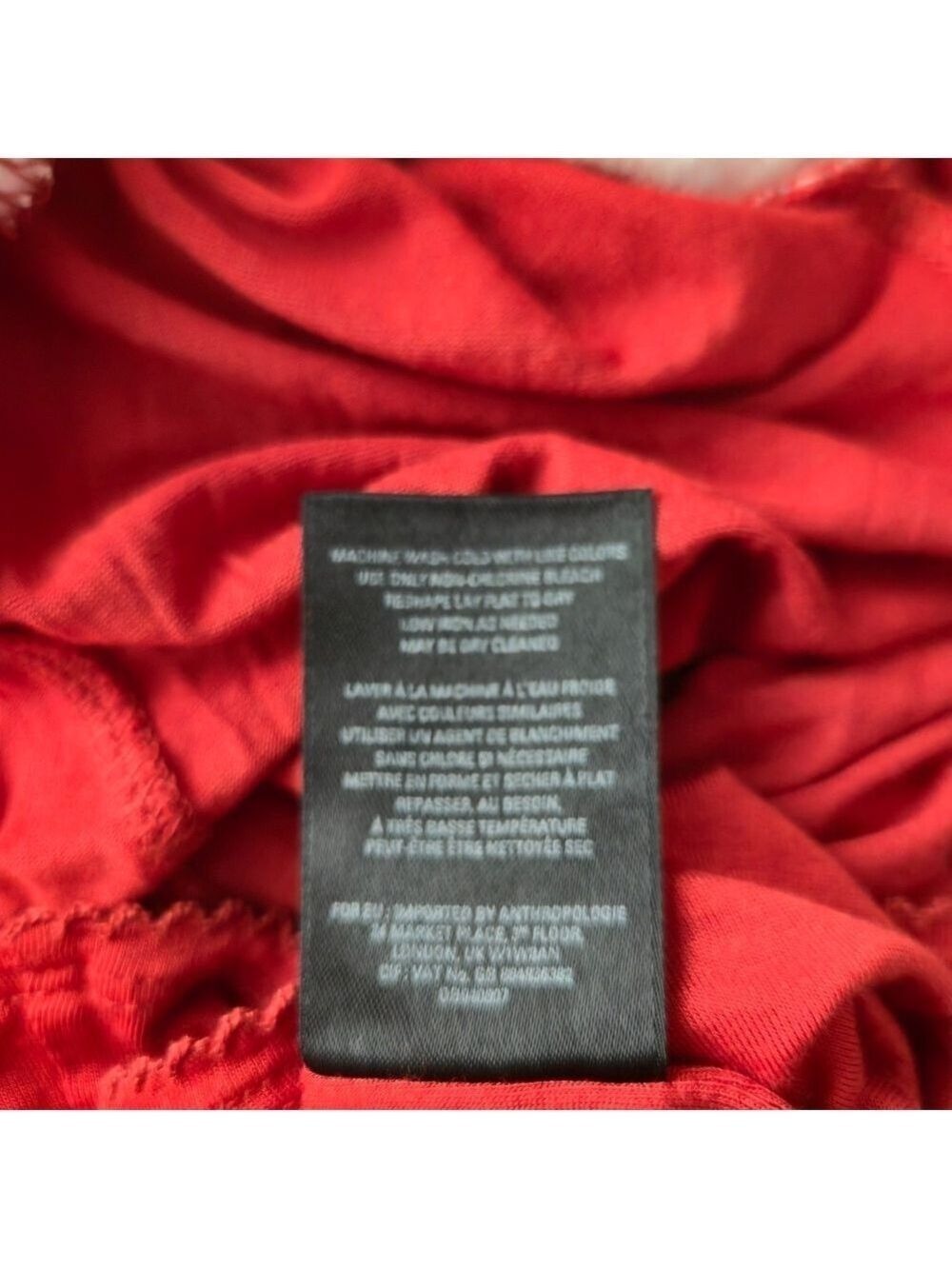 MAEVE (Anthropologie) Yvette Ruched Dress Women Geometric Design Rust Sz Large - Picture 12 of 13